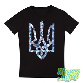 Прикольные футболки: Герб Вышиванка 02 Черная